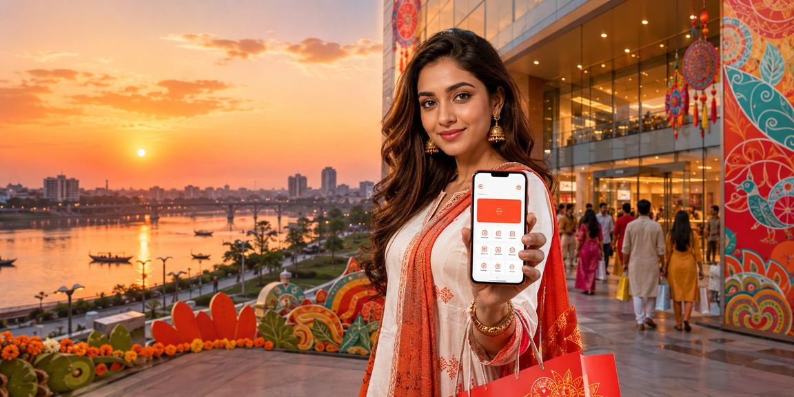 রাজশাহীতে পহেলা বৈশাখ উপলক্ষে 549 প্ল্যাটফর্মে মোবাইল পেমেন্ট ব্যবহারের দৃশ্য